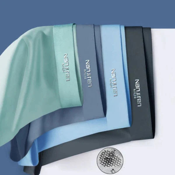 Cueca Boxer Masculina Seda Gelada e Ultrafina - Kit com 10 Peças