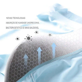 Cueca Boxer Masculina Seda Gelada e Ultrafina - Kit com 10 Peças