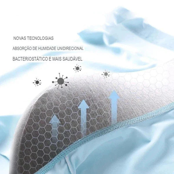 Cueca Boxer Masculina Seda Gelada e Ultrafina - Kit com 10 Peças