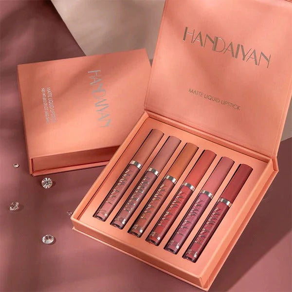Batom Matte Glamour Handaiyan - Kit com 6 Unidades