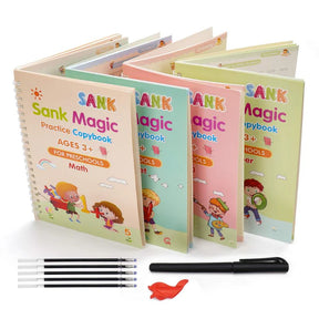 Caderno de Caligrafia Mágicos Reutilizável - Kit com 4 Cadernos - QuietBook