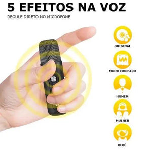 Karaokê Mbox Portátil - Dois microfones sem fio