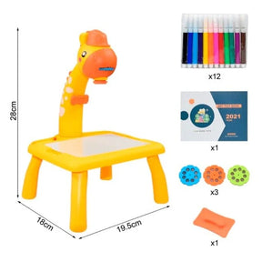 A Mesa Desenhos Interativos Funny Toys com Projetor Led